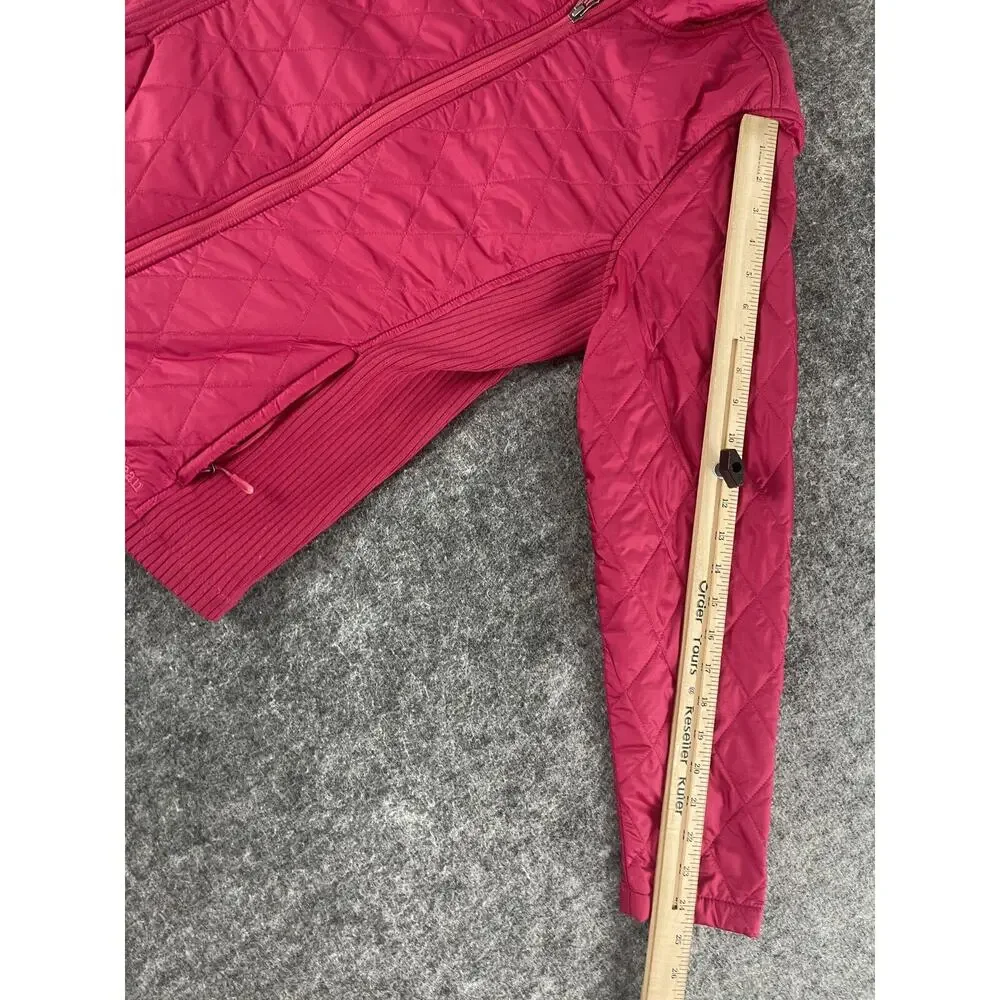 LL Bean Jacket Women’s Medium Pink Windbreaker Pockets Lined Fur N313